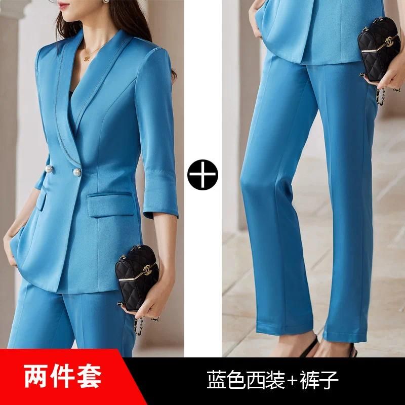 Blue suit pants