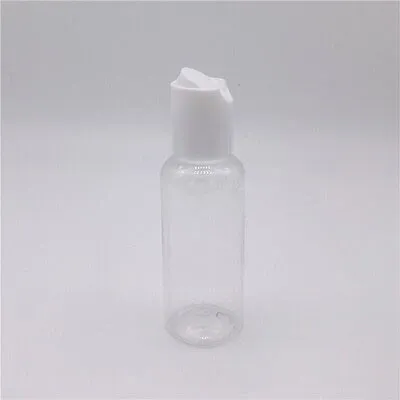 Garrafa plástica transparente de 50ml branca