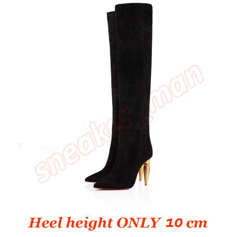 2024 Luxury Red Bottoms Shoes Heels Boots Designer Womens Over The