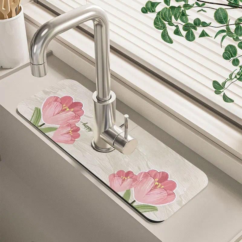 Table Mats Absorbent Kitchen Sink Mat Faucet Drain Pad Drying For