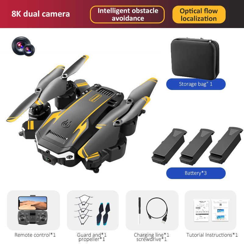 8k Dual Camera 3 Battery Yellow