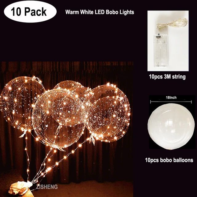 White Led Balloons