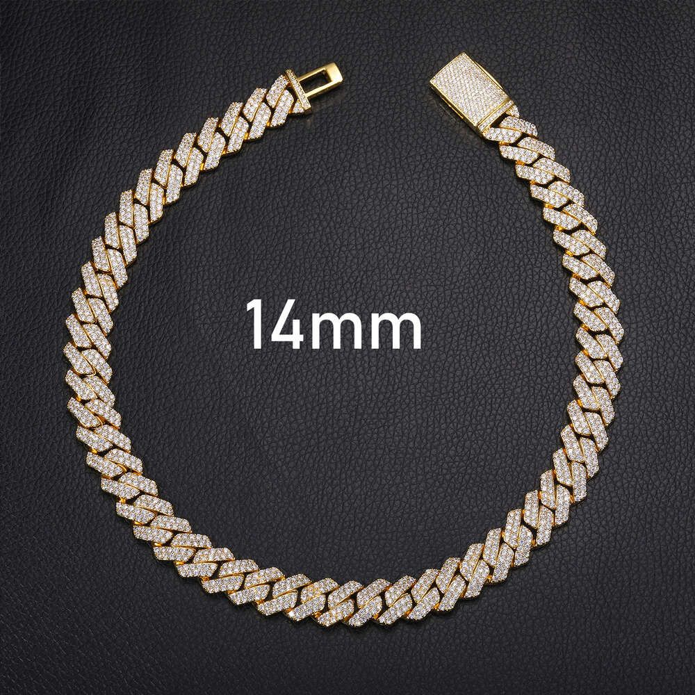 14mm 2 Row-gold-7inches