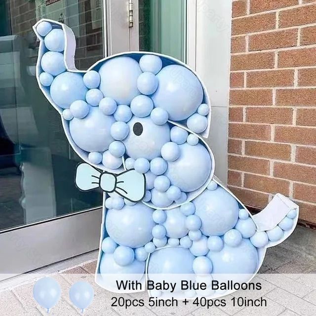 with Blue Balloons