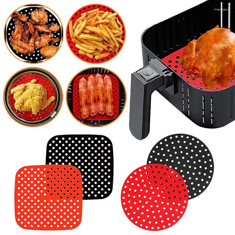 Silicone Air Fryer Liner Non-Stick Steamer Pad Air Fryer Accessory Kitchen  Baking Liner Cooking Utensils Air Fryer Baking Paper