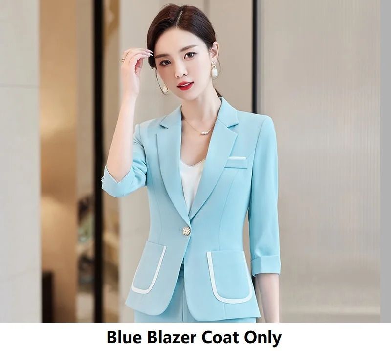 blue blazer coat