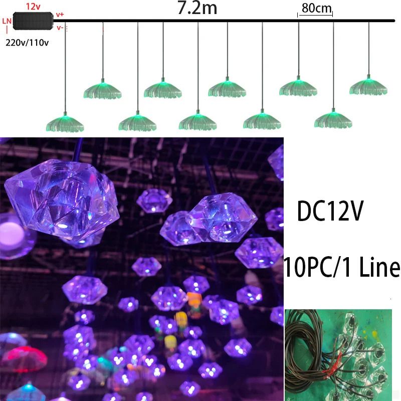 Diamond-10pc 1 Line-Rgb Changeable