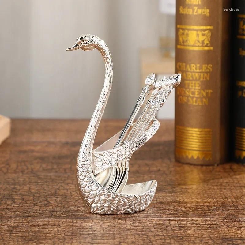 Cuillère en argent cygne