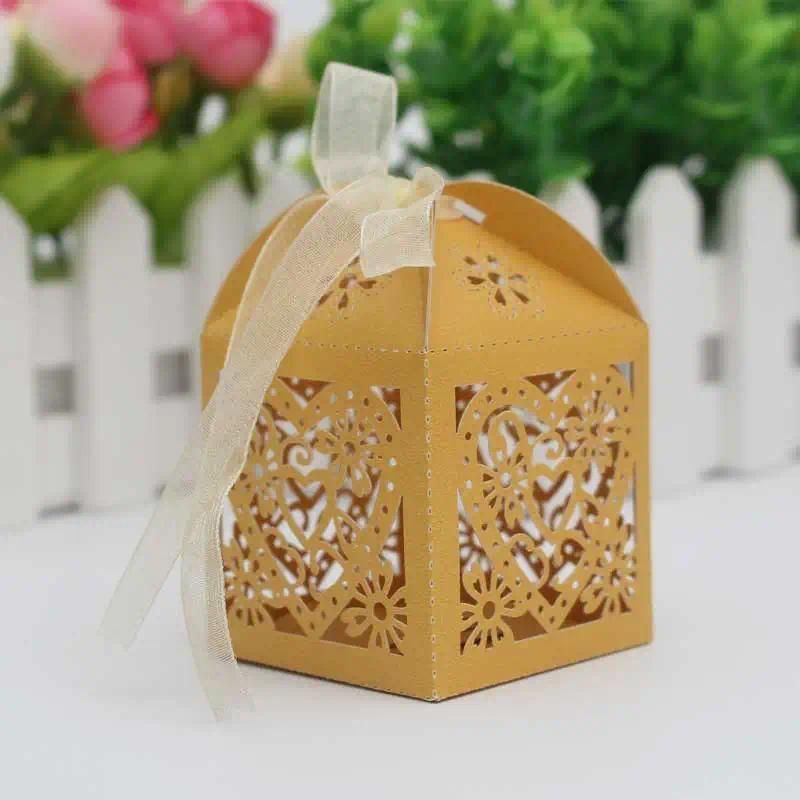 50pcs 5x5x8CM gold 50PCS