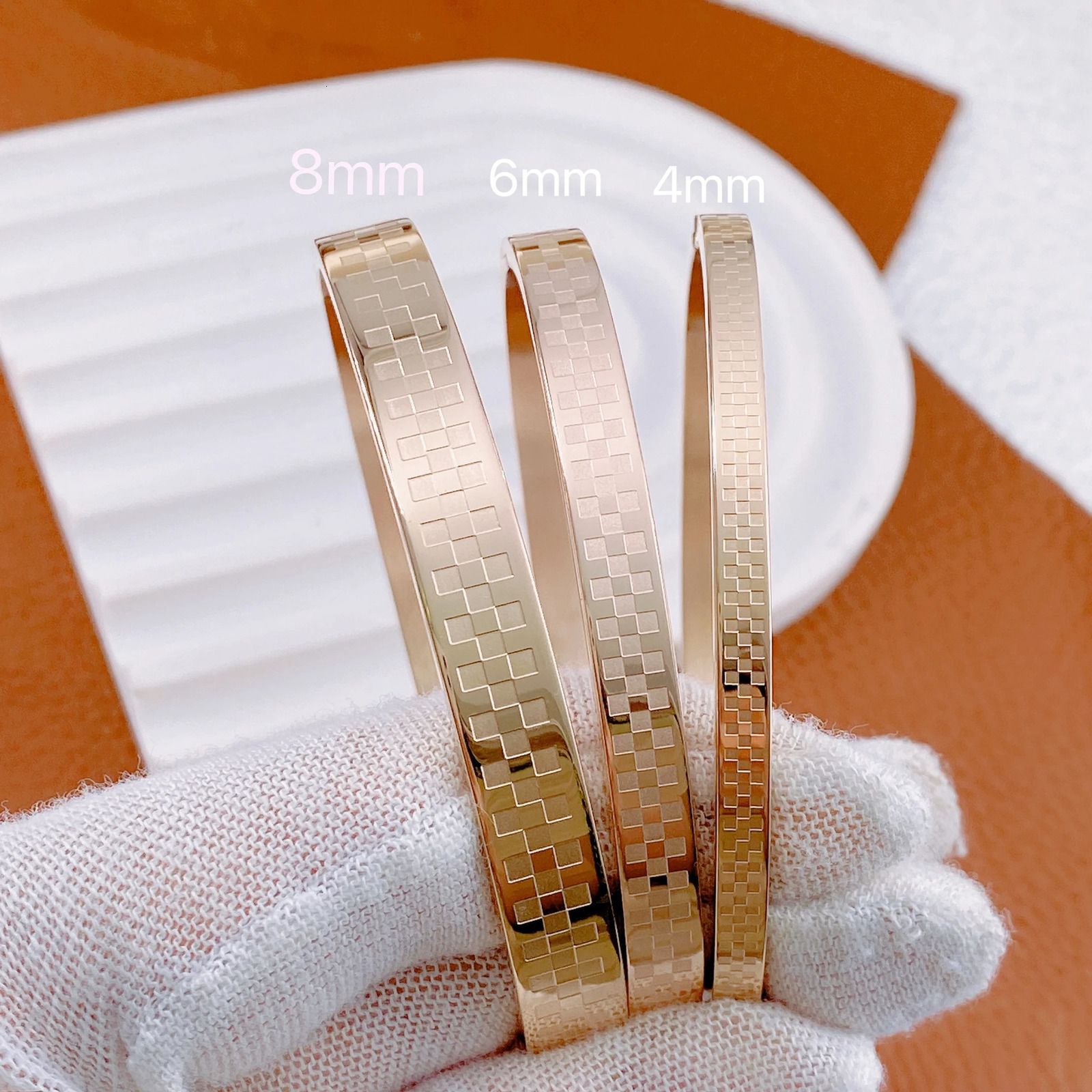 النمط 2 Rosegold-4mmx58mm صغير 1pcs