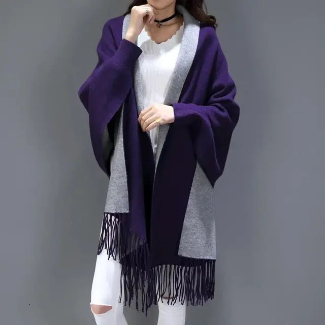 Purple with Grey-One Size