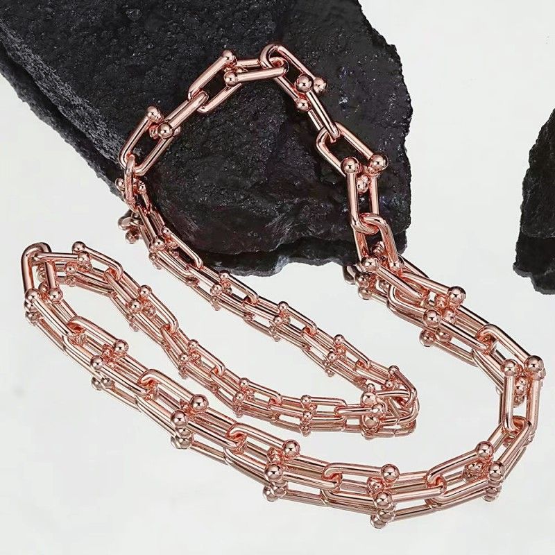 2 Rose gold necklace without diamond