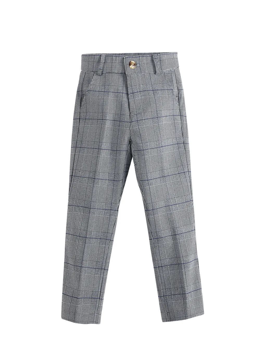 marine plaid broek