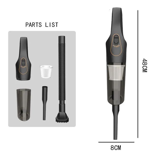 Svart trådlös 7.4V