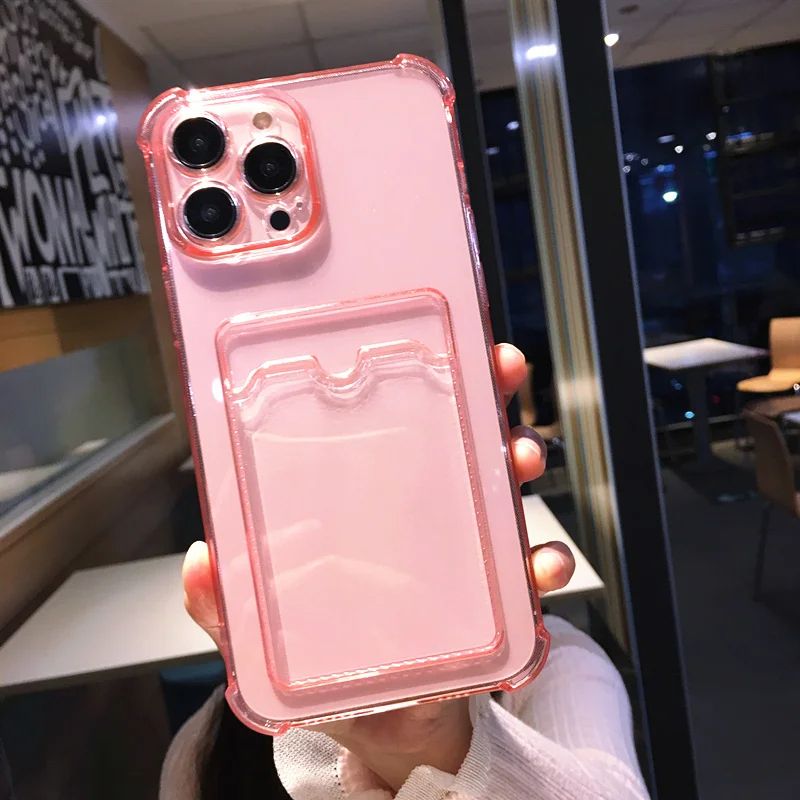 CLEAR Shockproof Pink Phone Case For iPhone 15 14 13 12 11 Pro Max 15 Plus  Cover