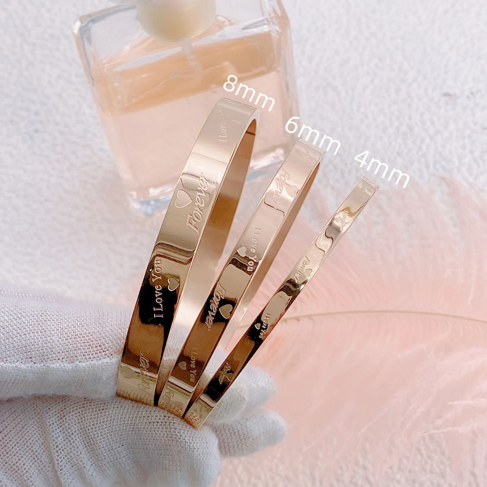 نمط 3 Rosegold-4mmx58mm صغير 1pcs