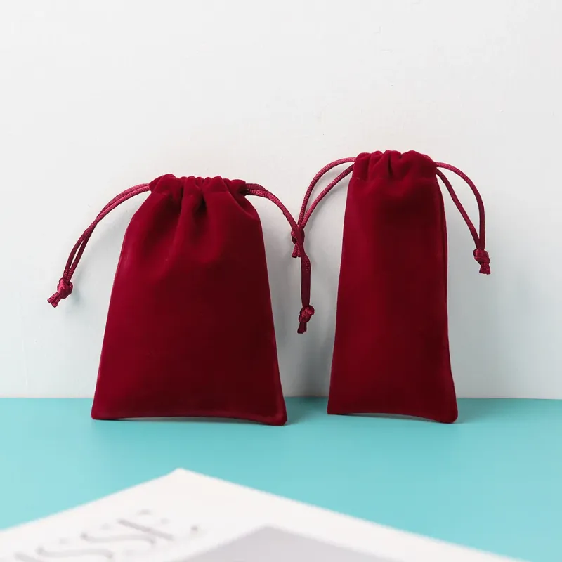 5x7cm 5pcs wine red