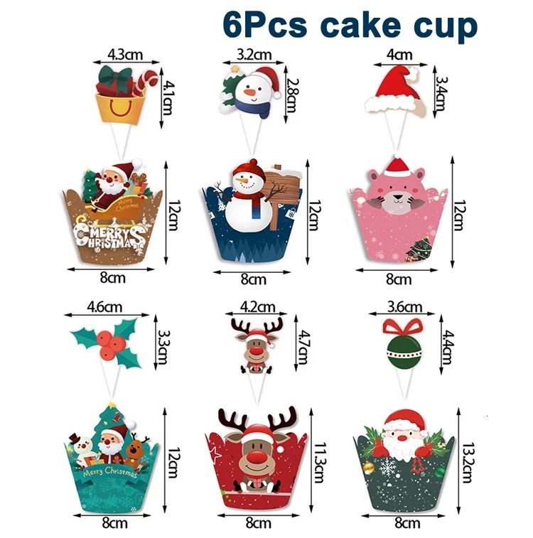 6 pièces Tasses à Gâteau