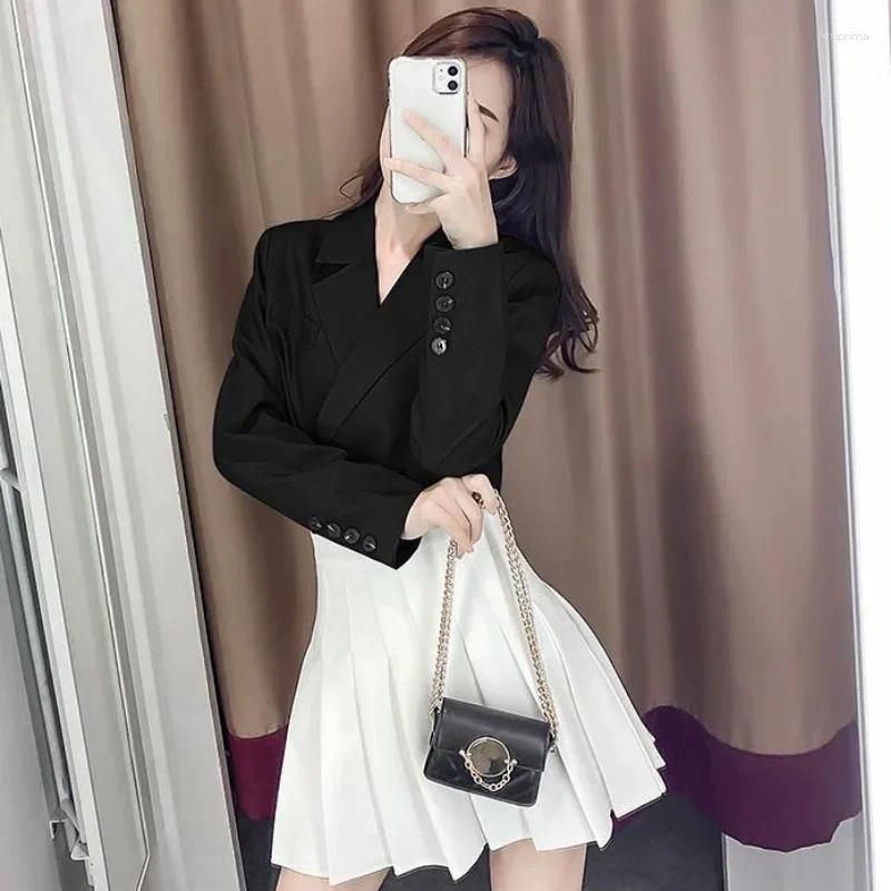 Black Coat Skirt Set