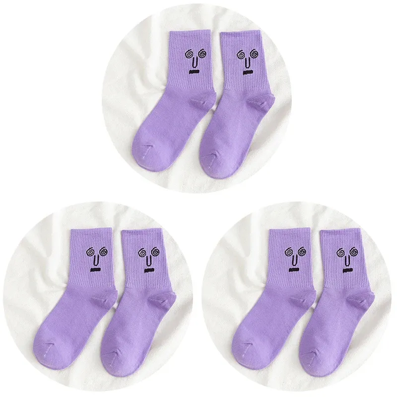 3 paires violettes