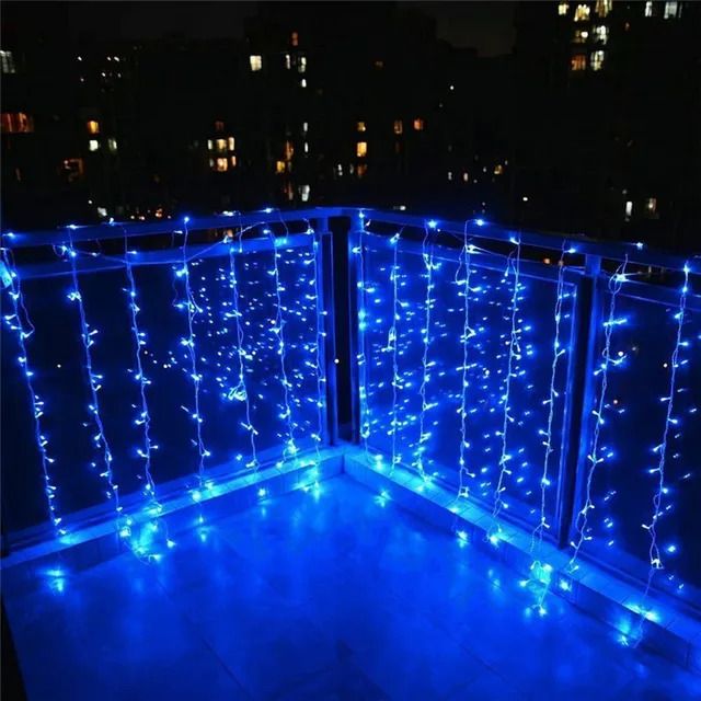 Blue Lights-EU Plug-12x0.6M 360LEDS-8