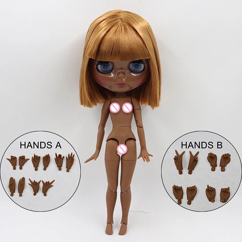 0545super Black Skin-30cm Height Doll