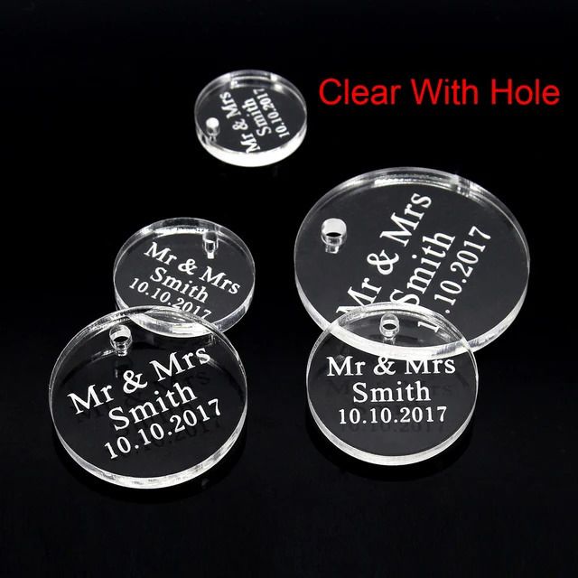 50pcs Clear Hole-3 cm