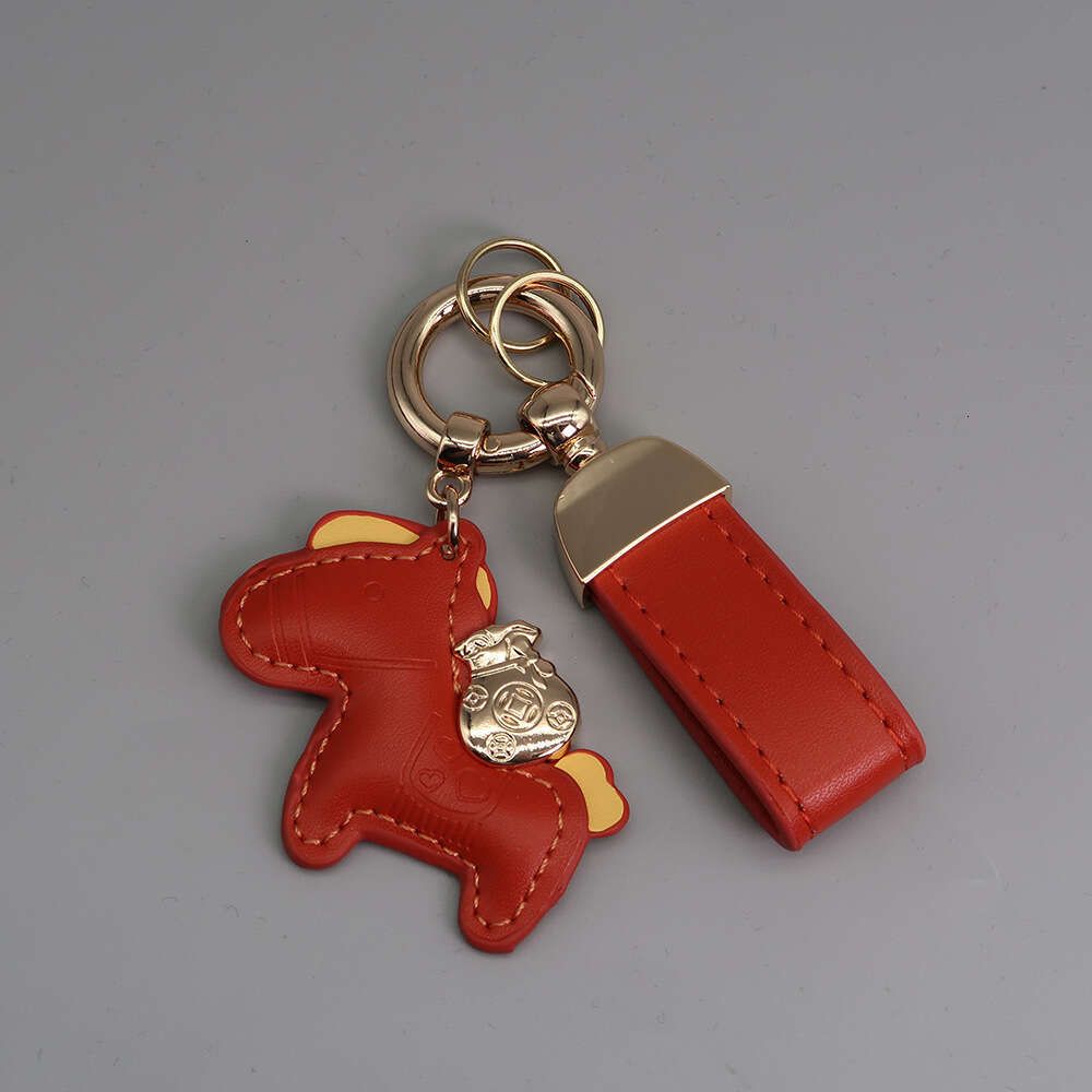 Rood+Sleutelhanger+Goud