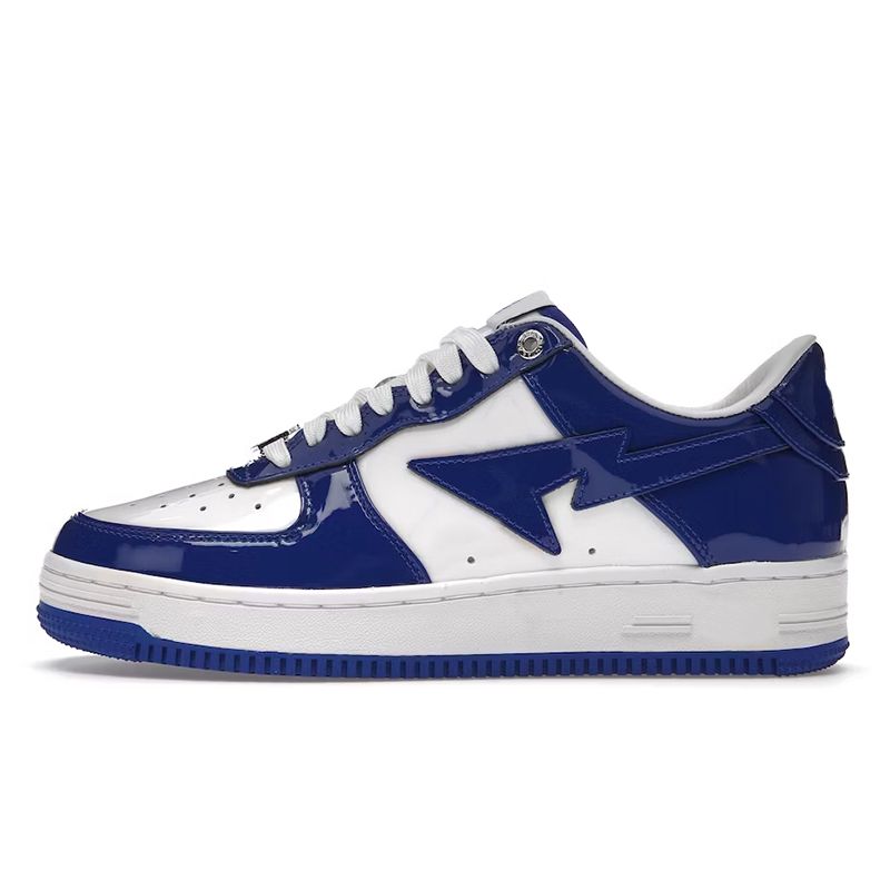 3645 Patent Leather White Blue