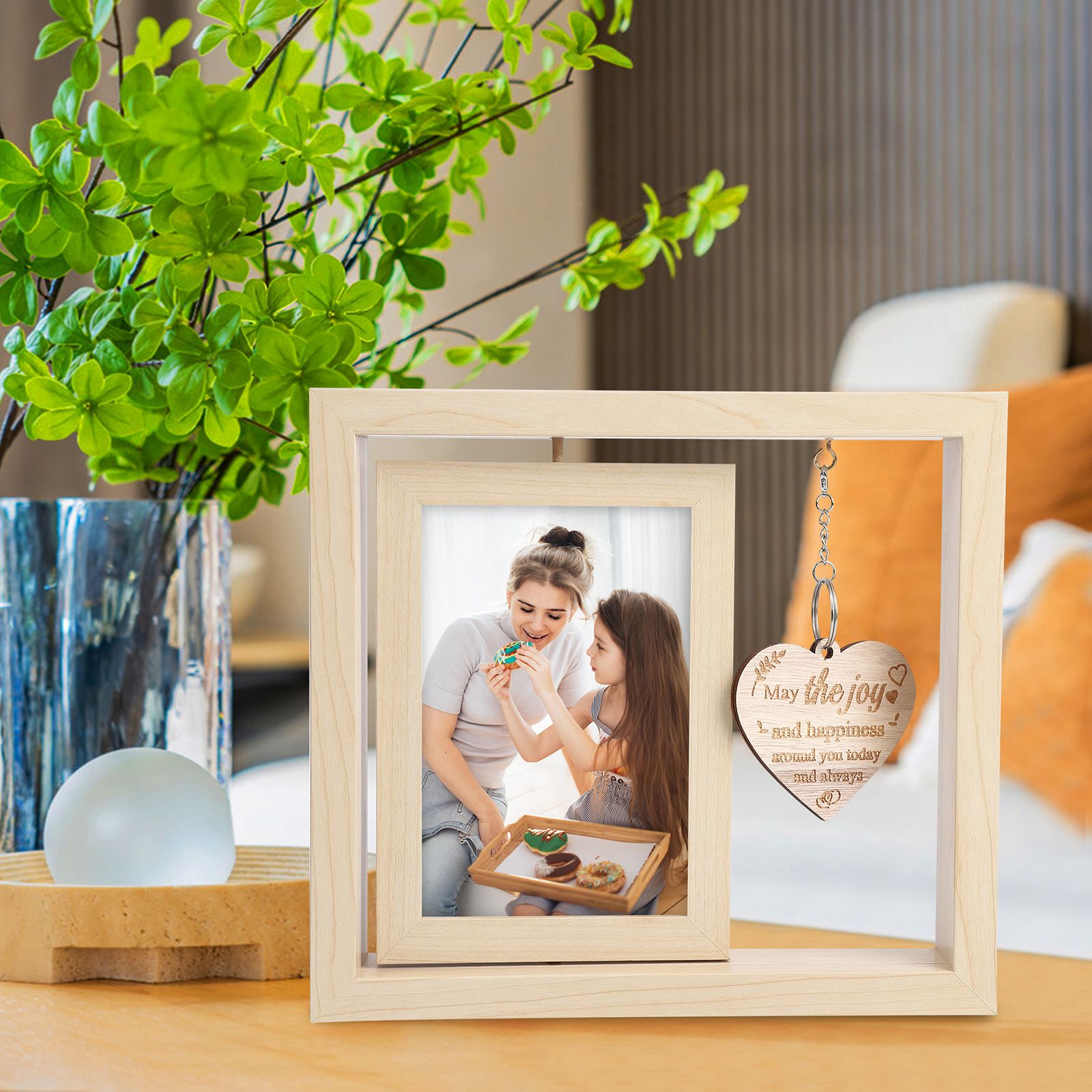 Heart shaped pendant with photo frame store