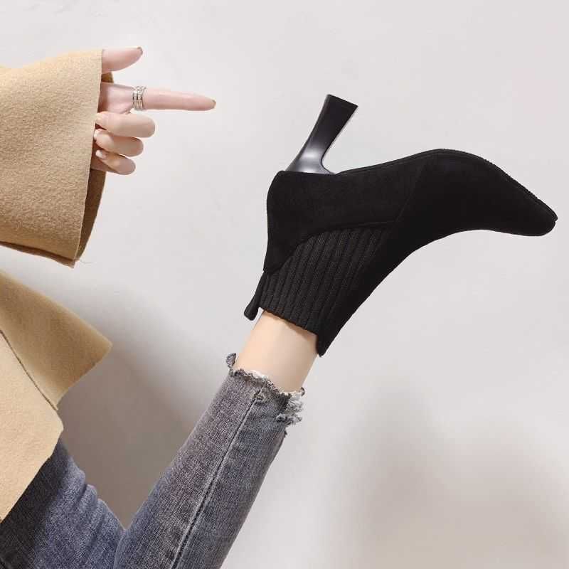 black 9012 thick heel 8cm