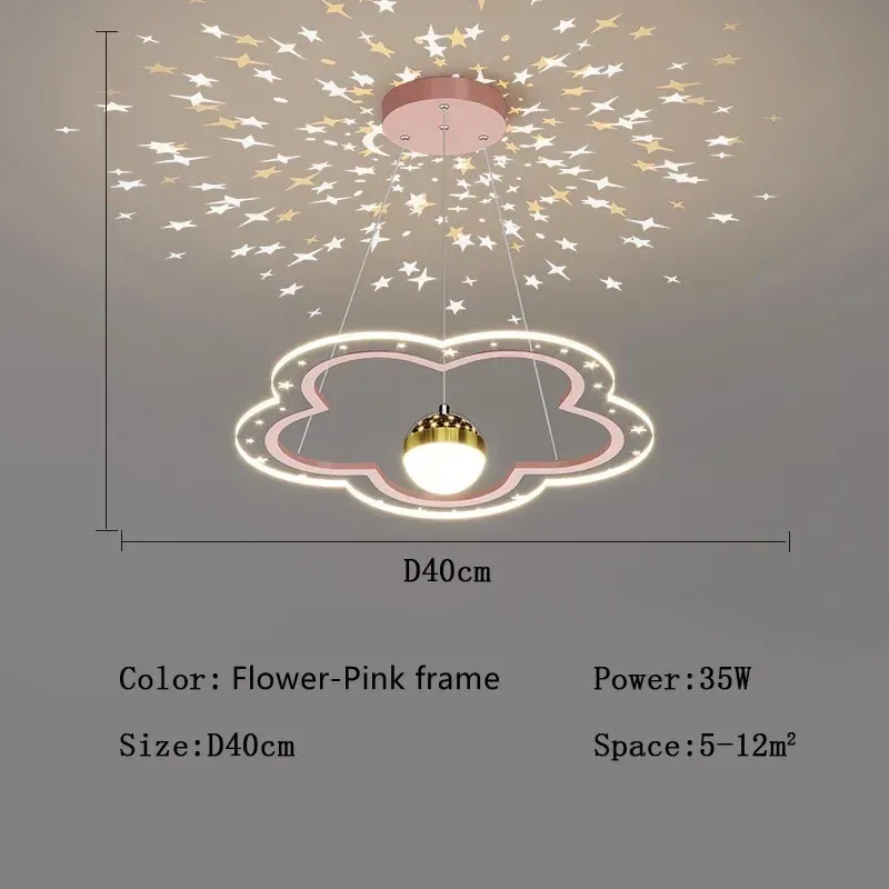 Lumière chaude 3000K Fleur Rose Dia40cm