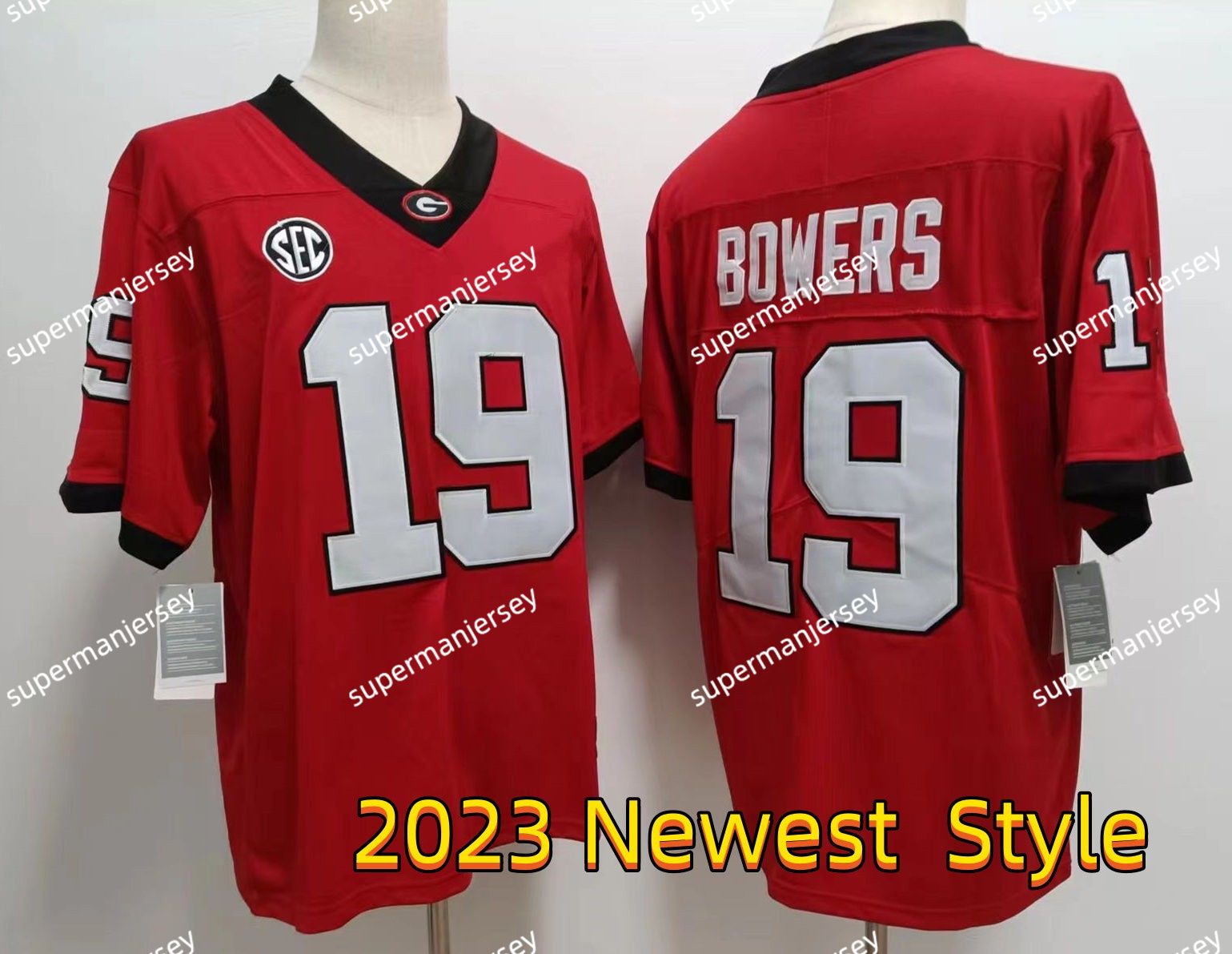 19 Brock Bowers Red Jersey