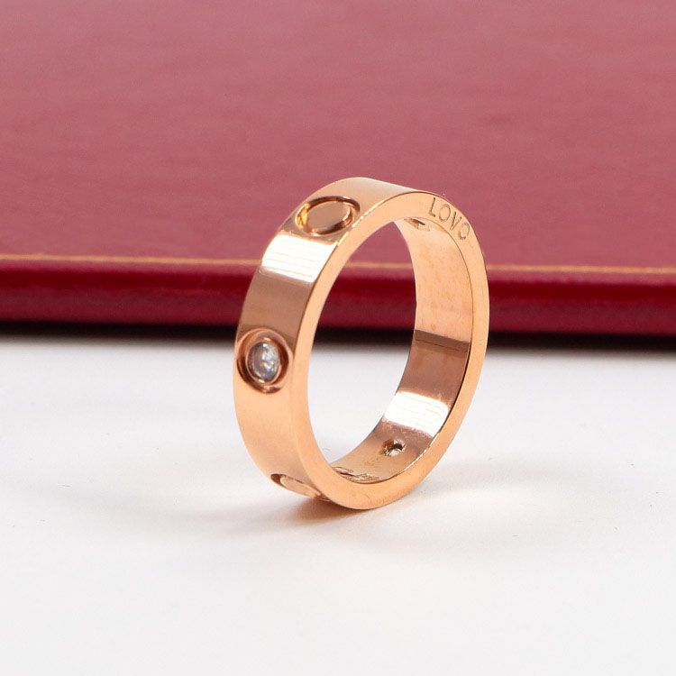 With stone Rose Gold