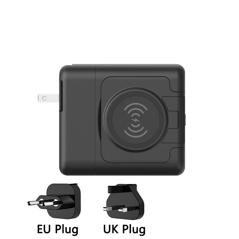 Black-Us Ue UK Plug