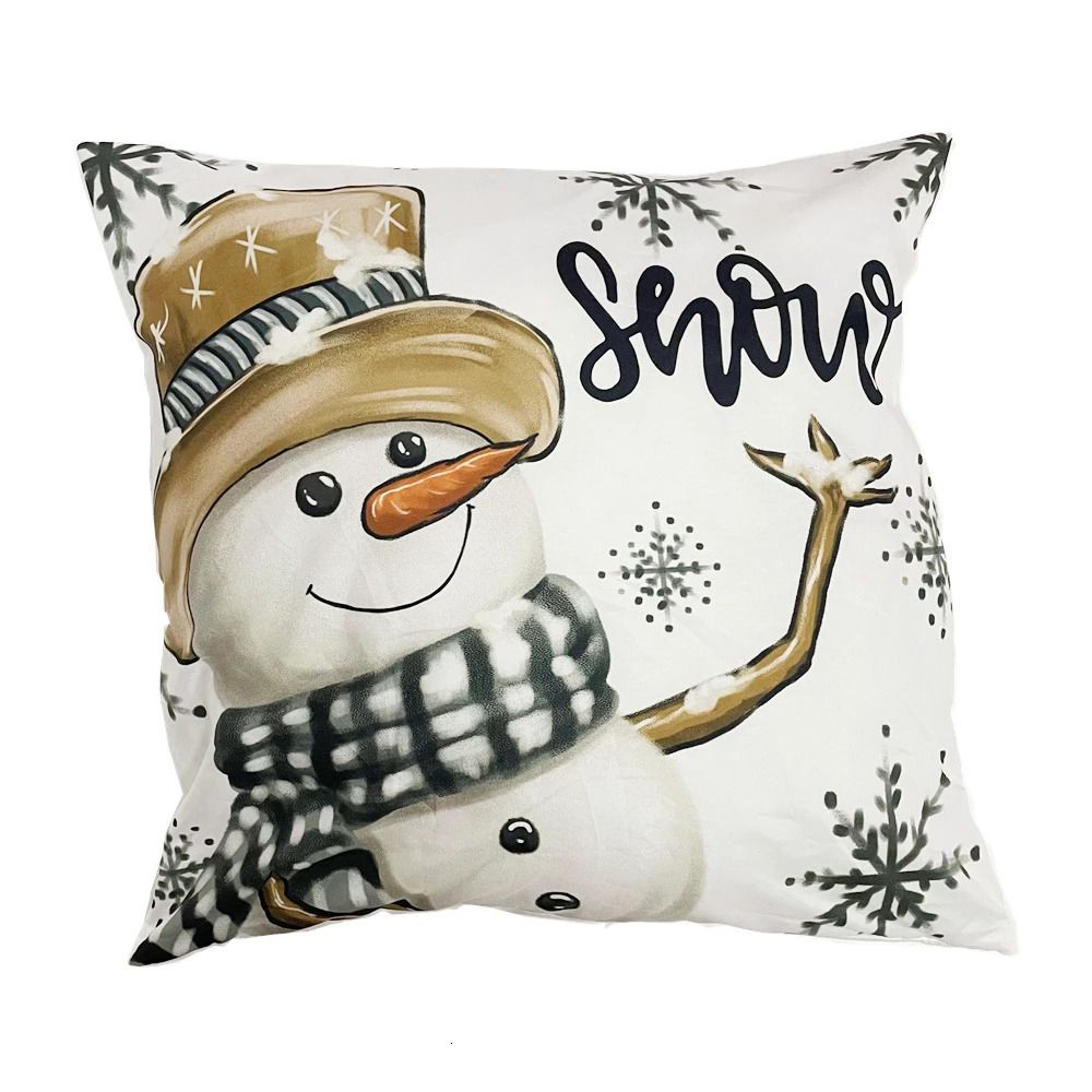 Bonhomme de neige03-45x45cm Polyester