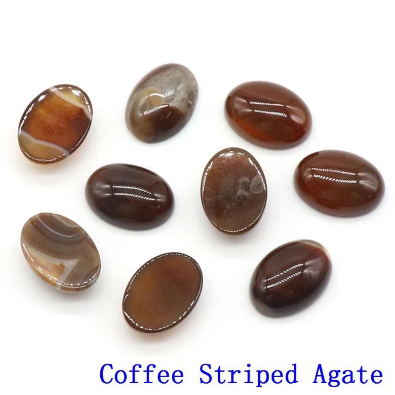 8x10mm koffie gestreepte agaat