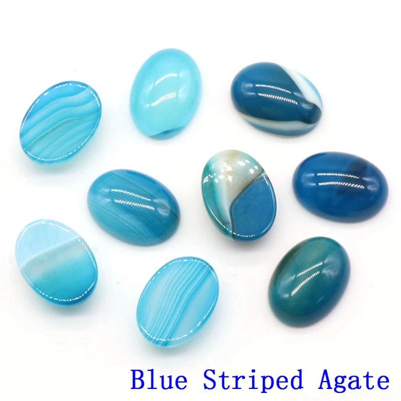 8x10 mm blauw gestreepte agaat