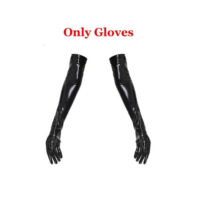 only black gloves