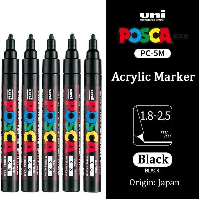 5pcs Noir PC-5m