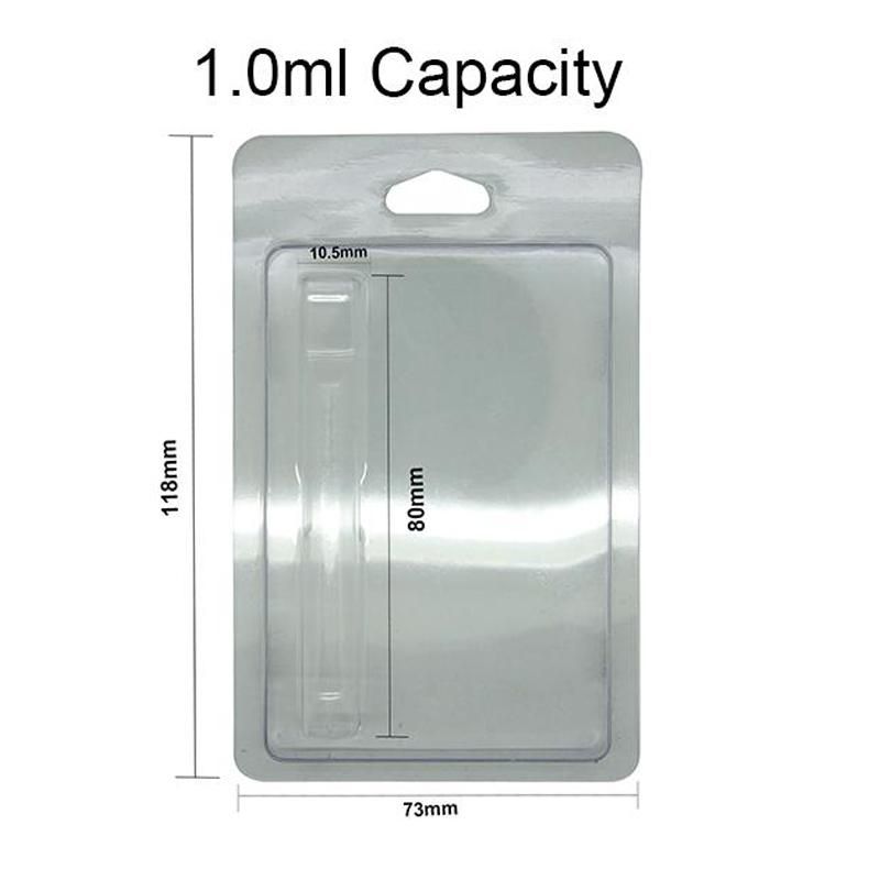 Plastic Clamshell Blister Packaging For .5ml 1.0ml Vape Cartridges G5