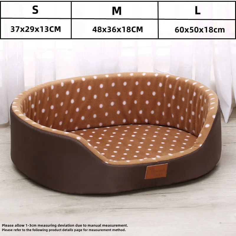 1 kahverengi köpek yatağı