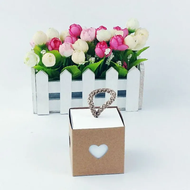 5,5x5,5x5,5 cm Cuore bianco 2-Kraft