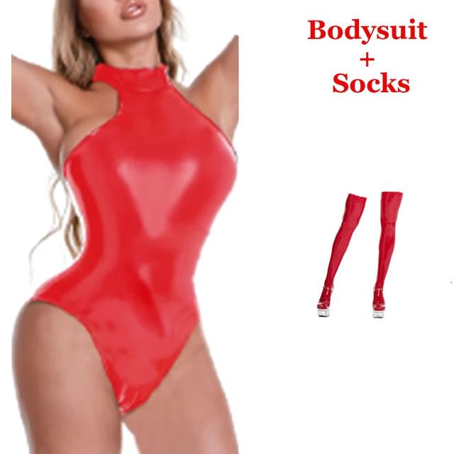 Red Bodysuit Socks