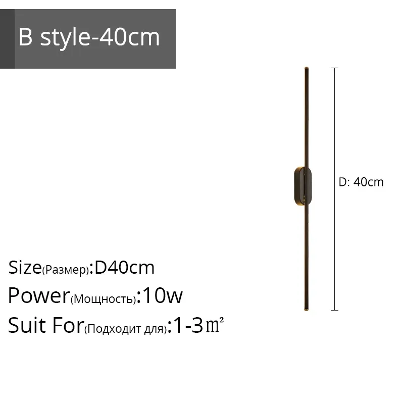 Czarny kolor ciepły biały bez pilota B 40 cm