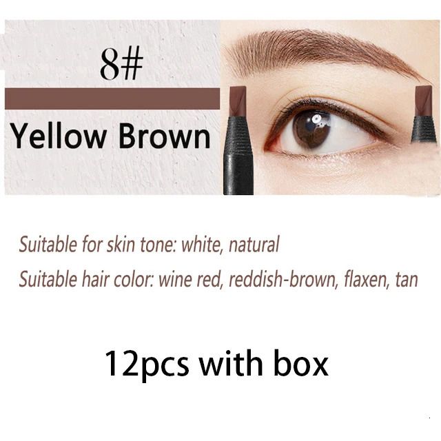 12pcs yellow brown