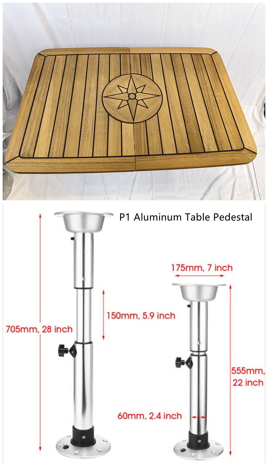 Table and pedestal 1