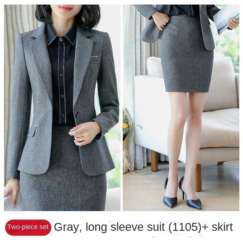 Grey Blazer Skirt