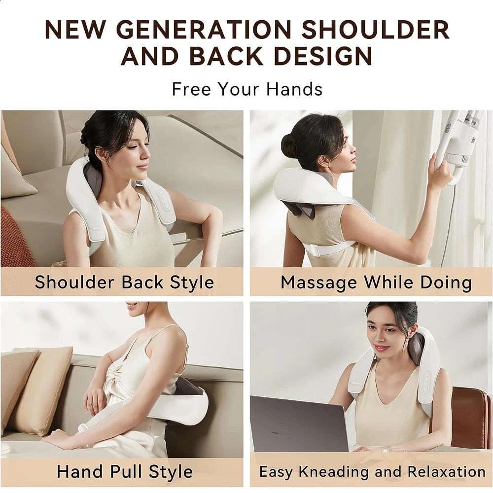 Massaging Neck Pillowws 5D Kneading Shiatsu Massage Shawl Chiropractic  Massager For Shoulder Pain Relief Heating Massageador Massagem 231030 From  Heng04, $42.68