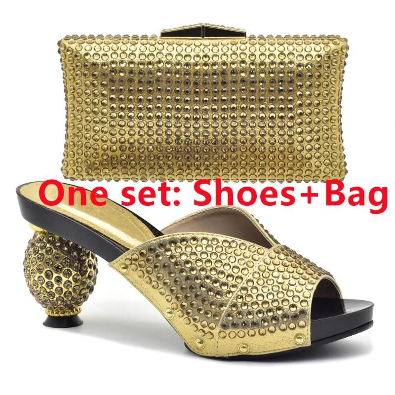 Gold Shoes and Bag